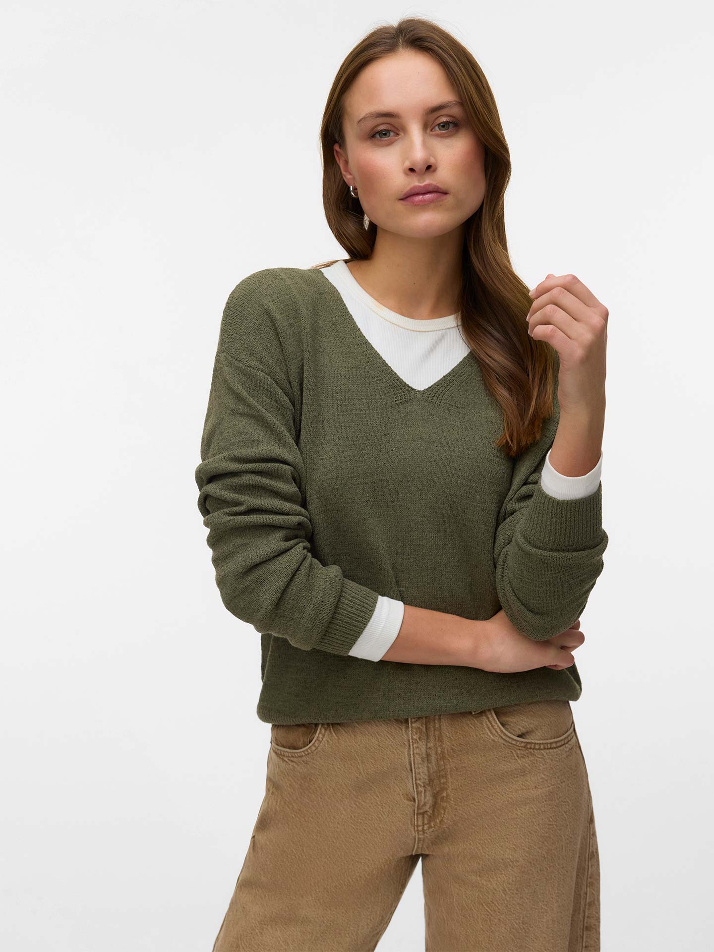 Camisola de Malha com Decote em V