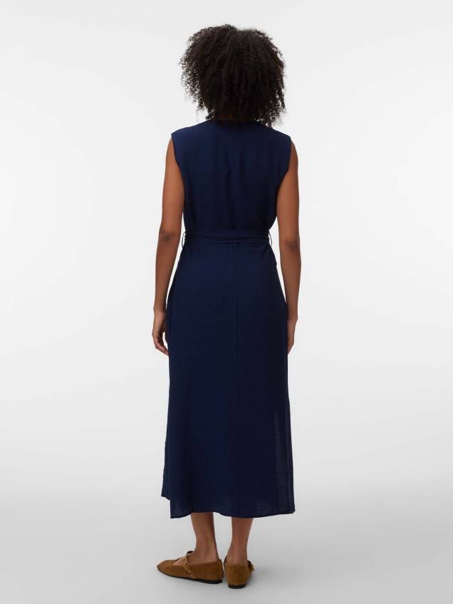 Vestido Midi com Cinto