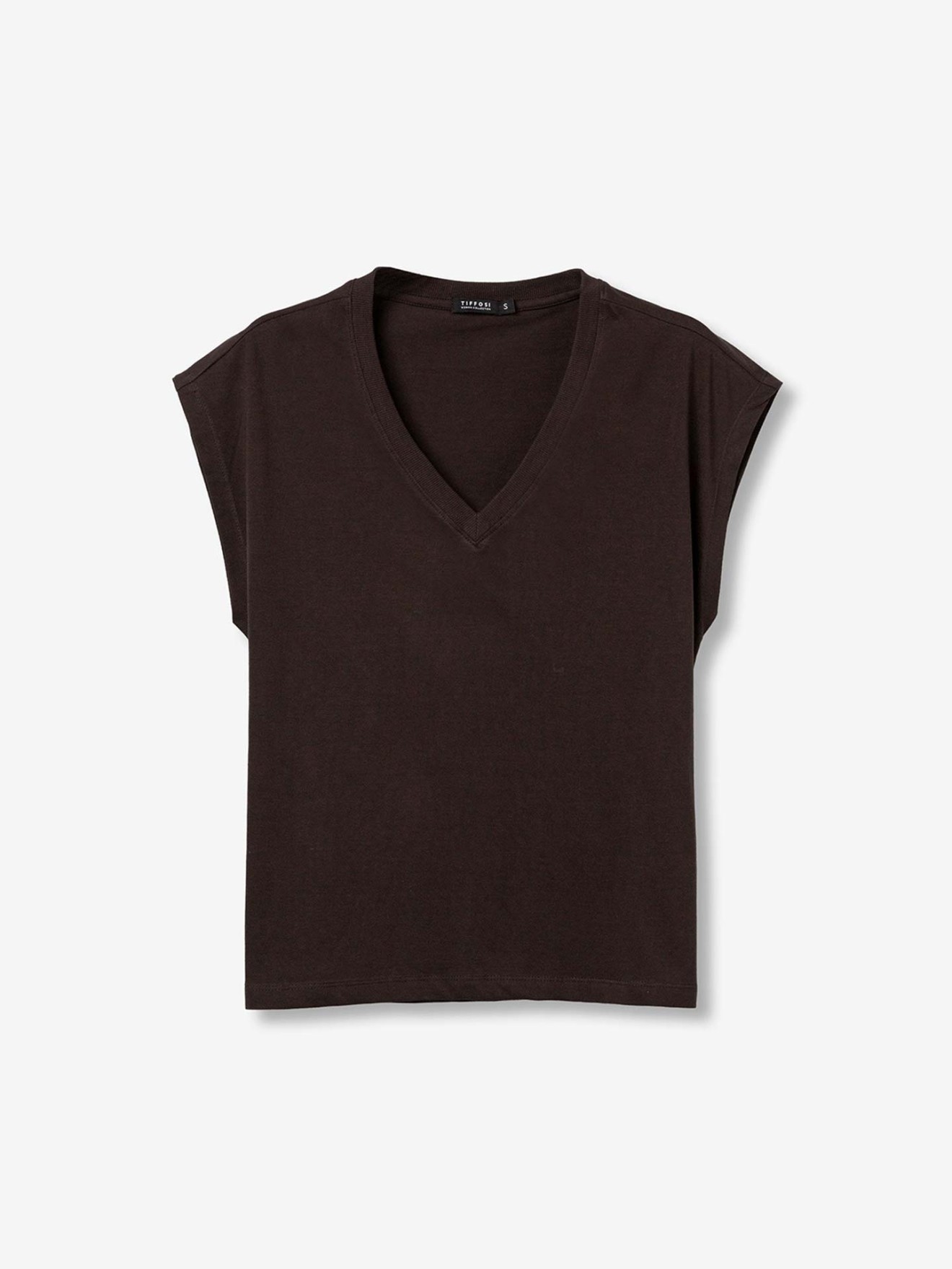 T-shirt com Decote em V