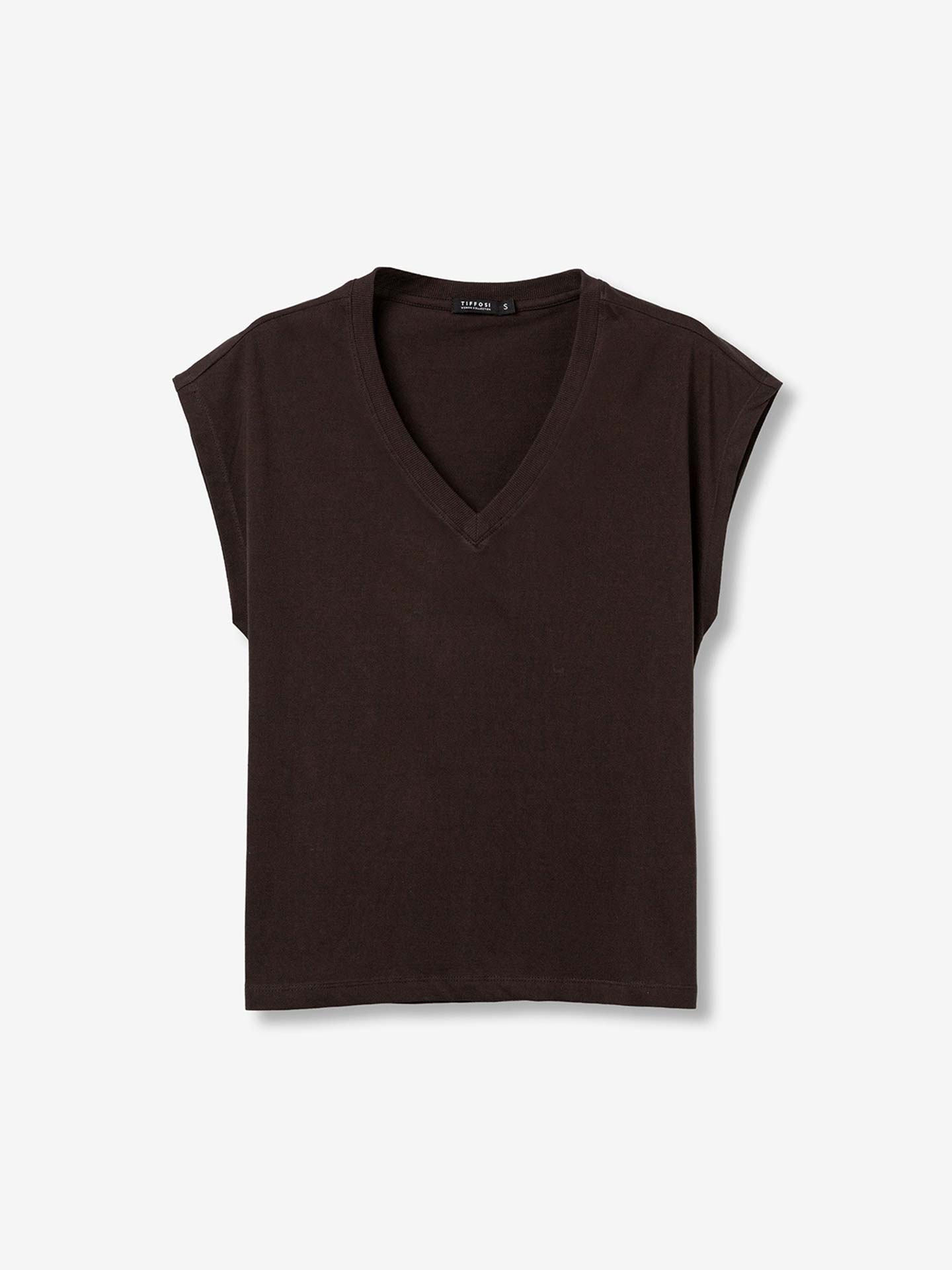 T-shirt com Decote em V