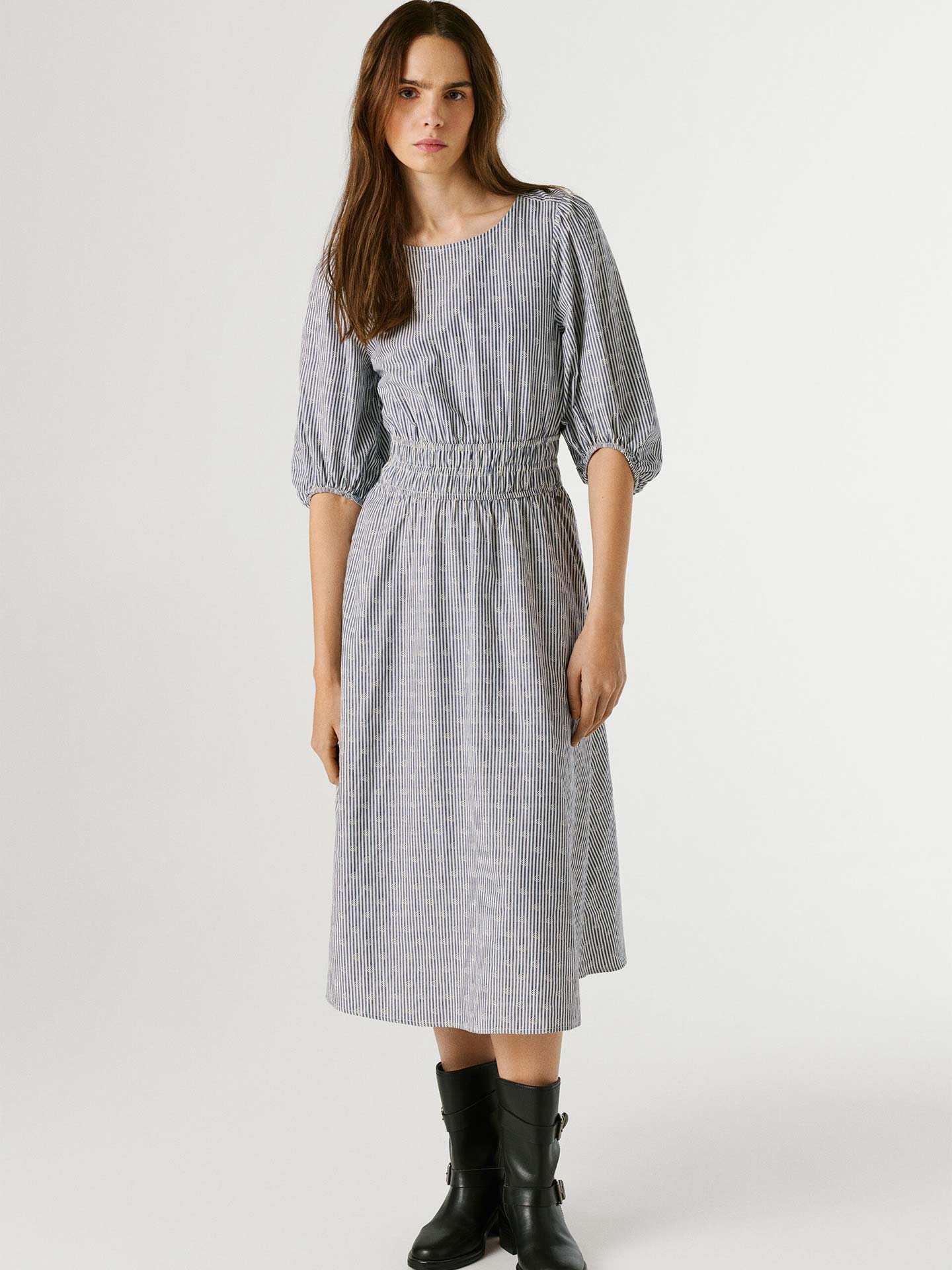 Vestido Comprido às Riscas