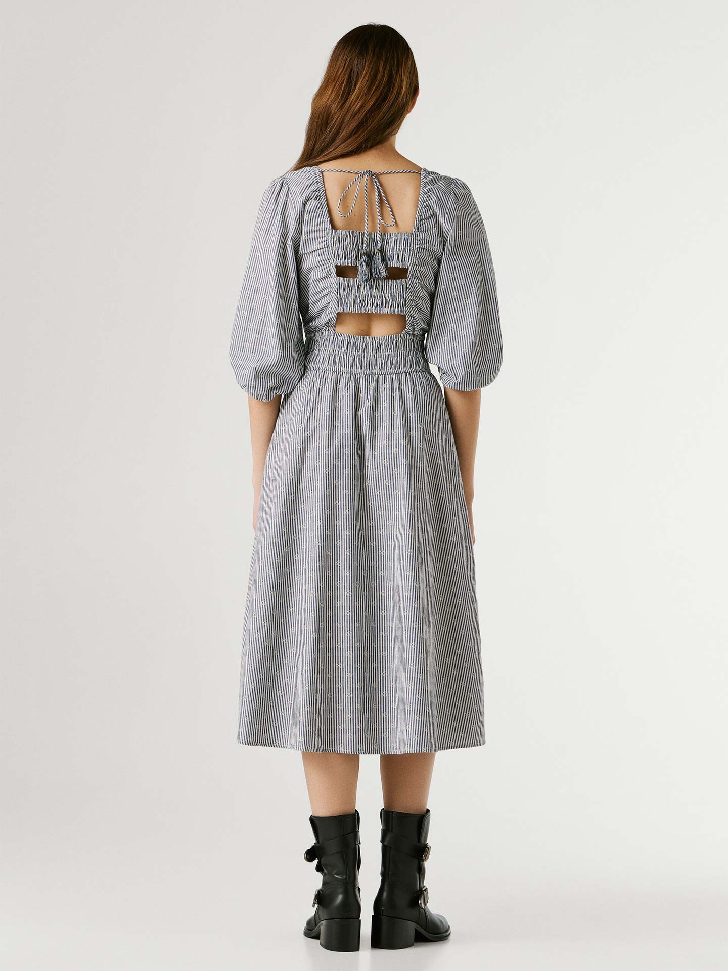 Vestido Comprido às Riscas