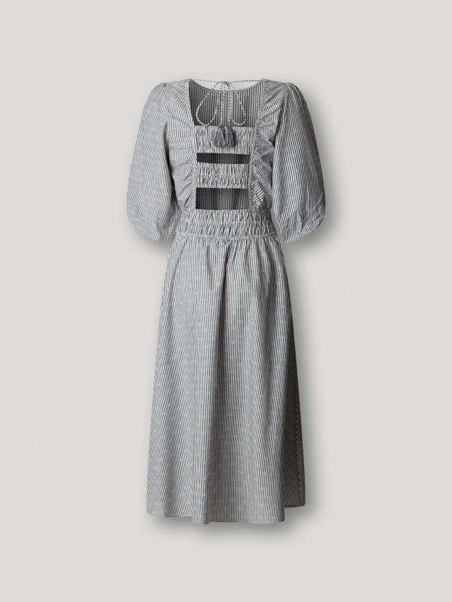 Vestido Comprido às Riscas