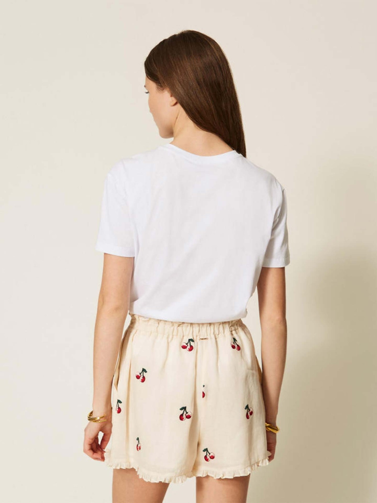 T-Shirt com Gola Redonda
