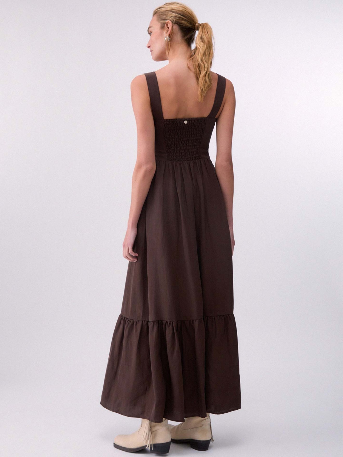 Vestido Comprido com Laço nas Costas