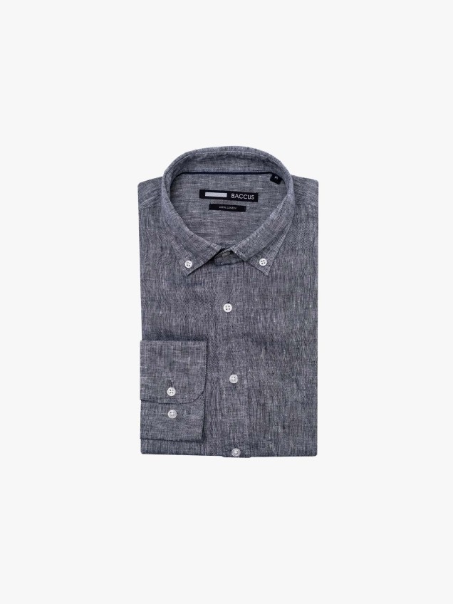 Camisa em Linho Regular Fit