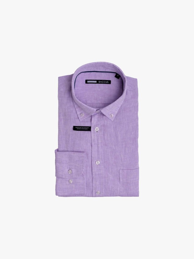 Camisa em Linho Regular Fit