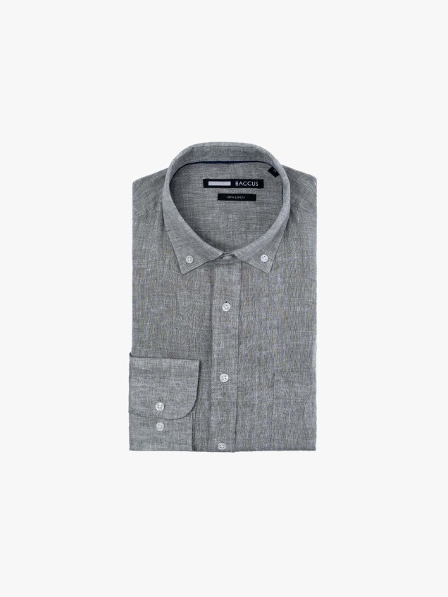 Camisa em Linho Regular Fit