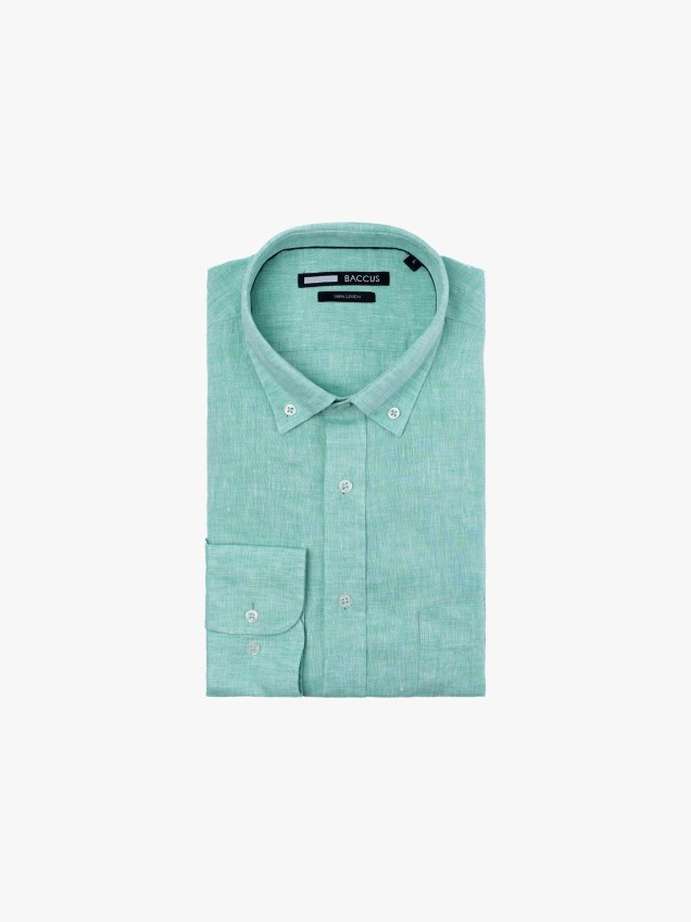 Camisa em Linho Regular Fit