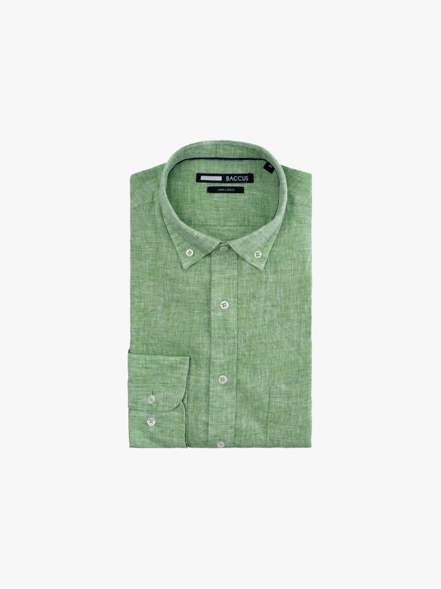 Camisa em Linho Regular Fit