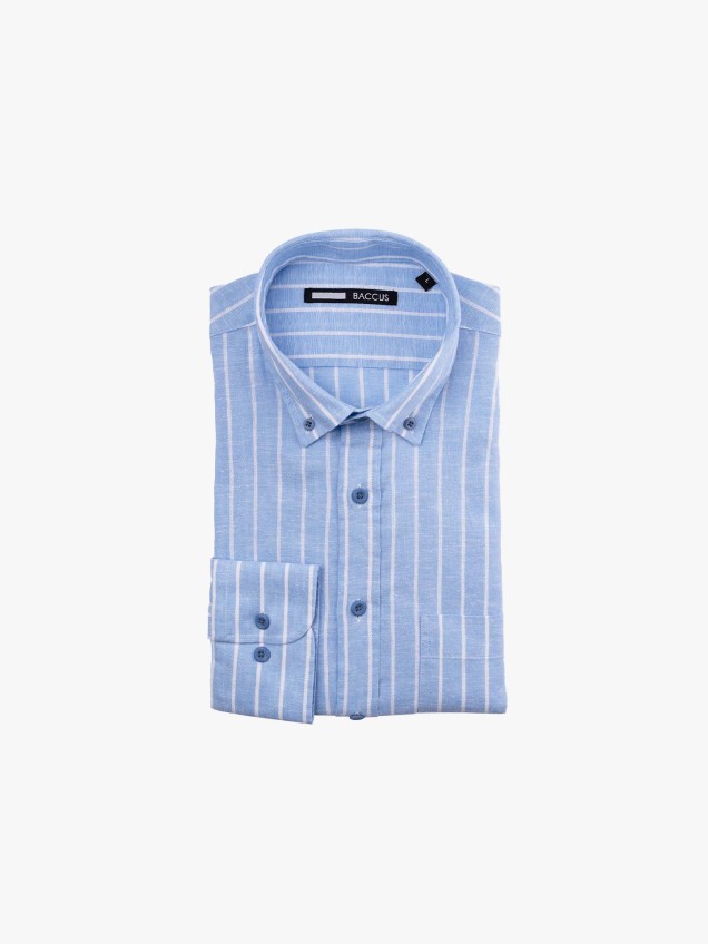 Camisa às Riscas Regular Fit