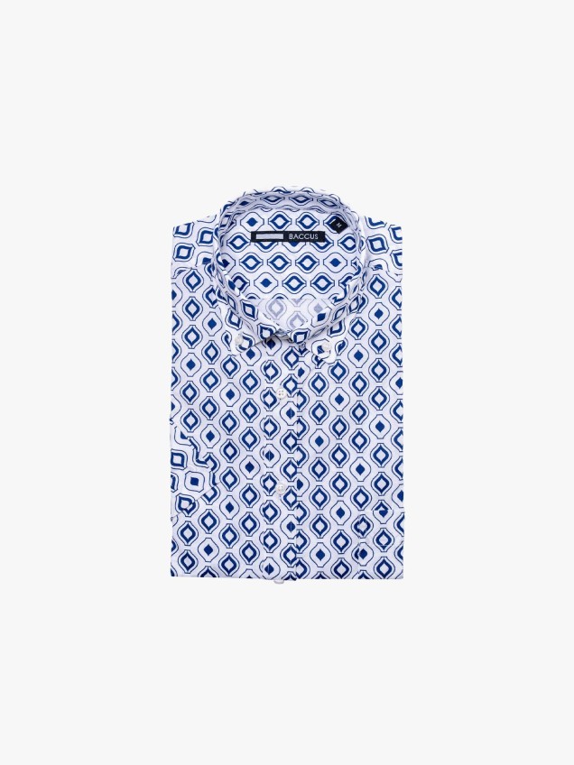 Camisa de Manga Curta com Padr�o