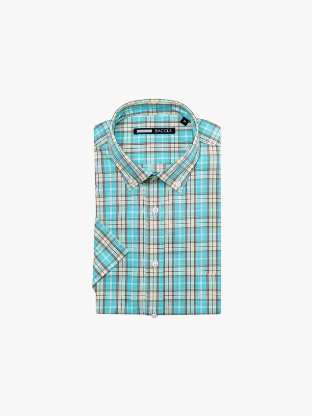 Camisa de Manga Curta ao Xadrez