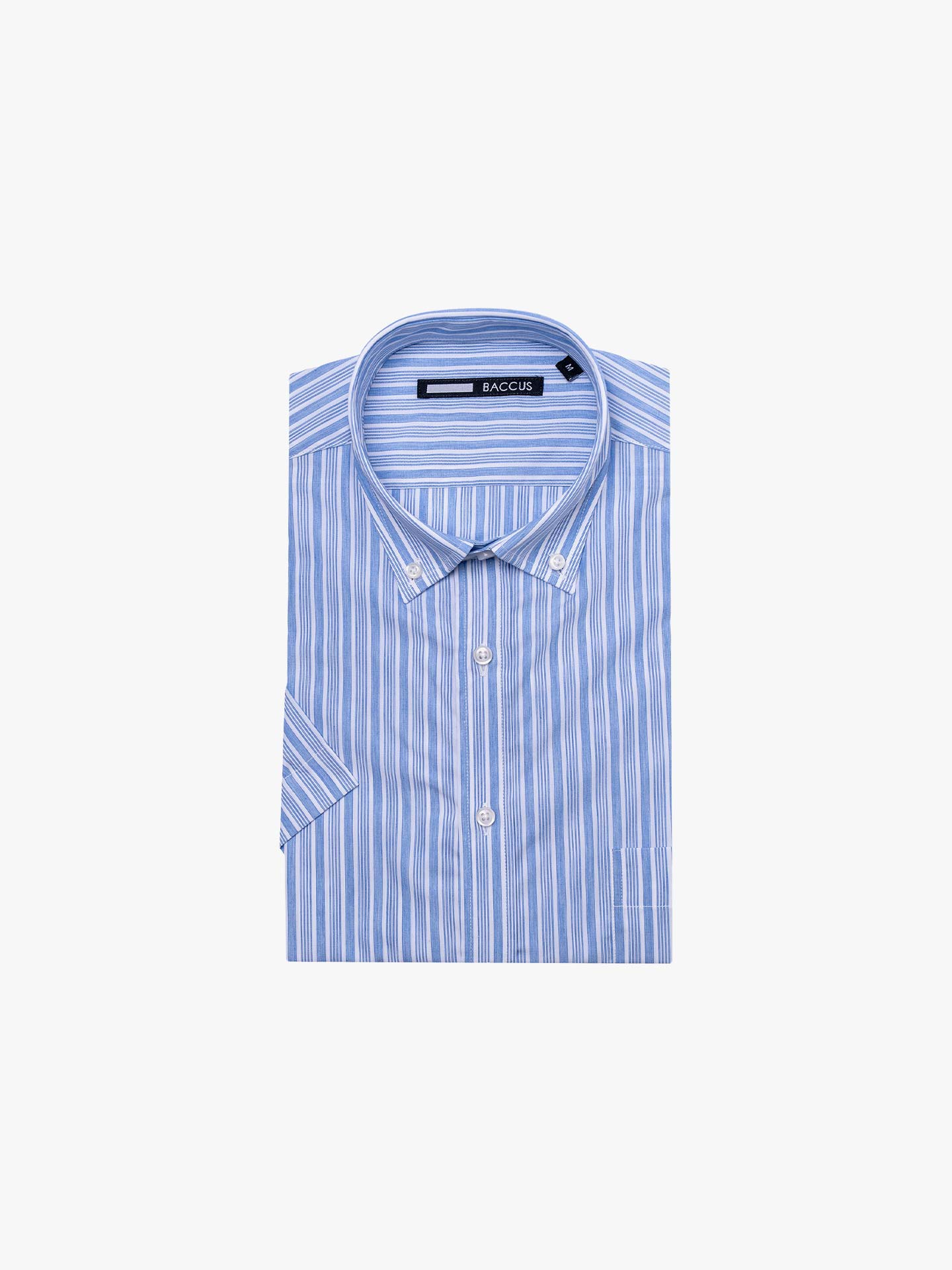 Camisa às Riscas com Bolso no Peito