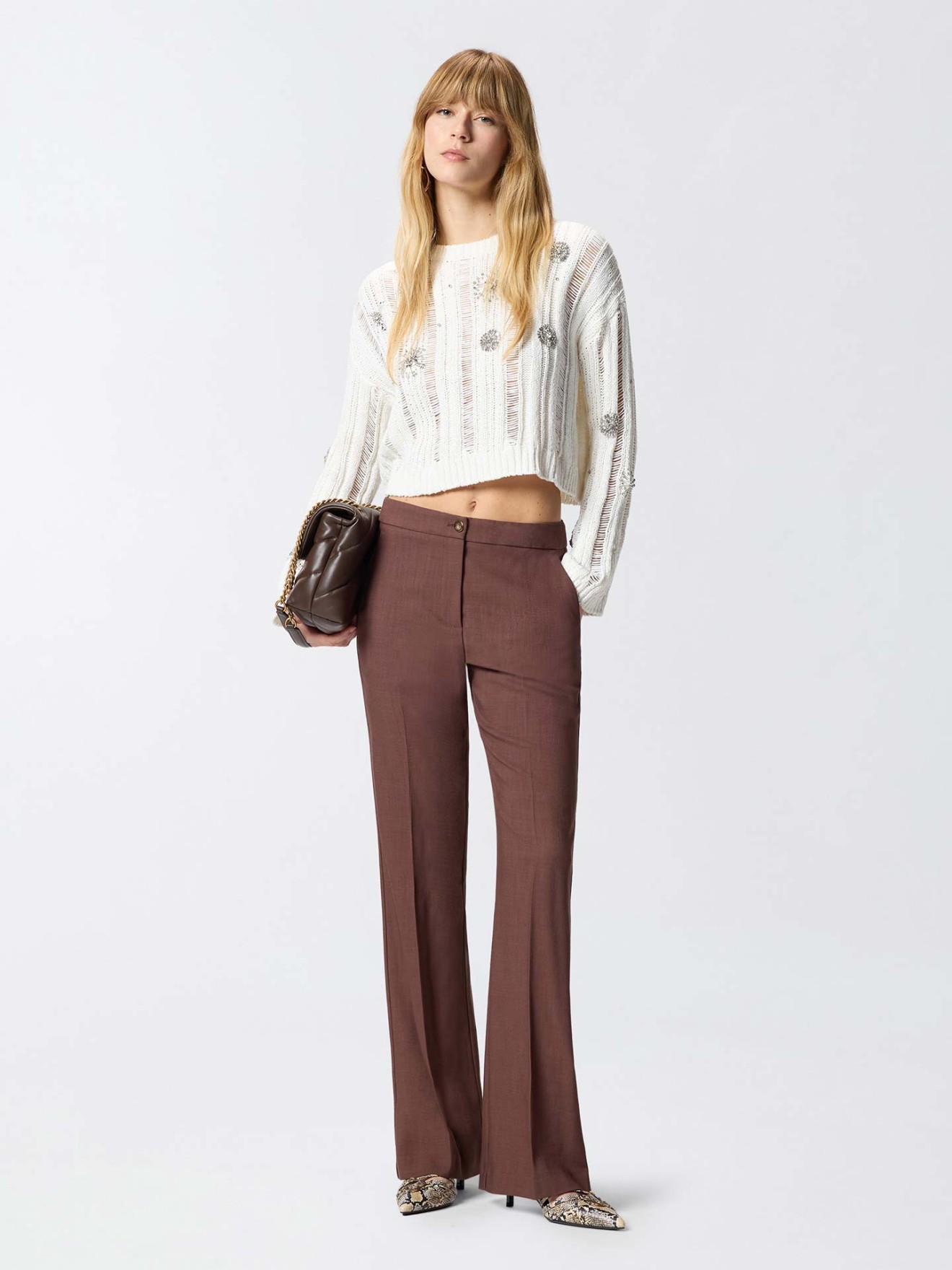 Camisola de Malha Cropped