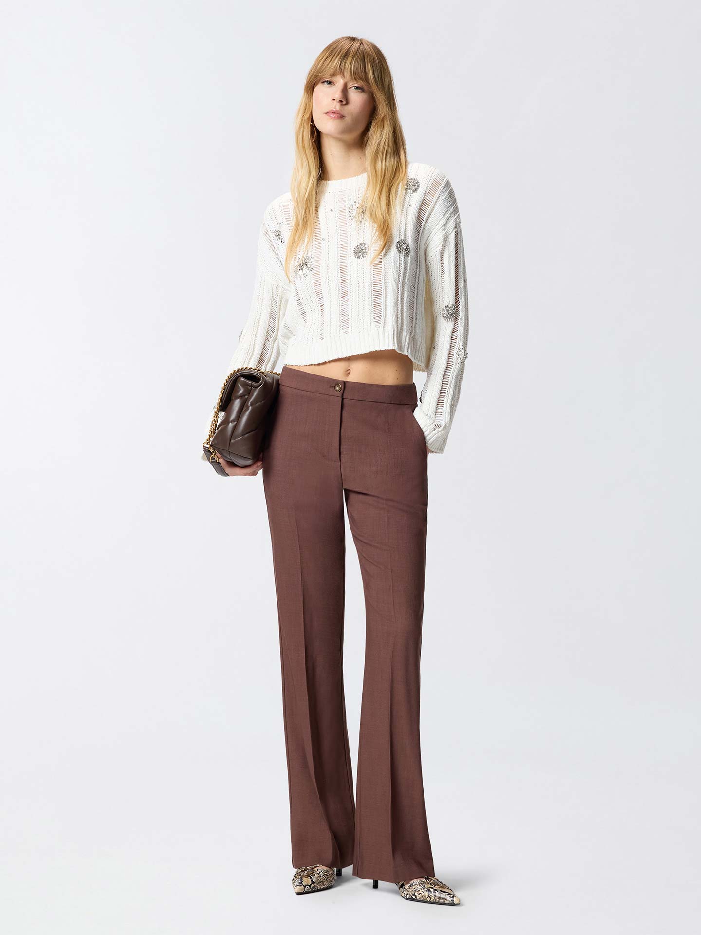 Camisola de Malha Cropped