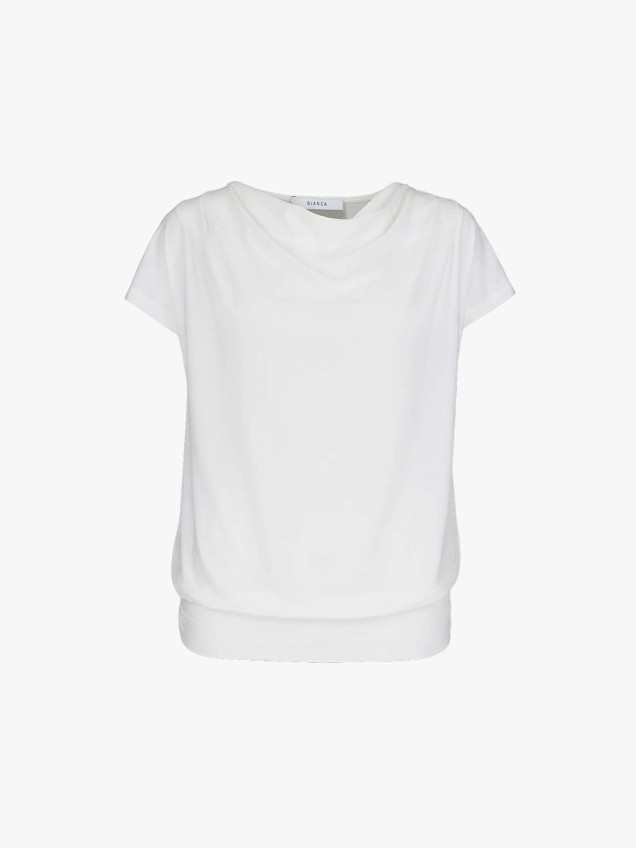 Blusa com Decote Drapeado Wiebke