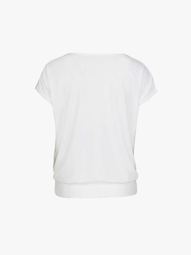 Blusa com Decote Drapeado Wiebke