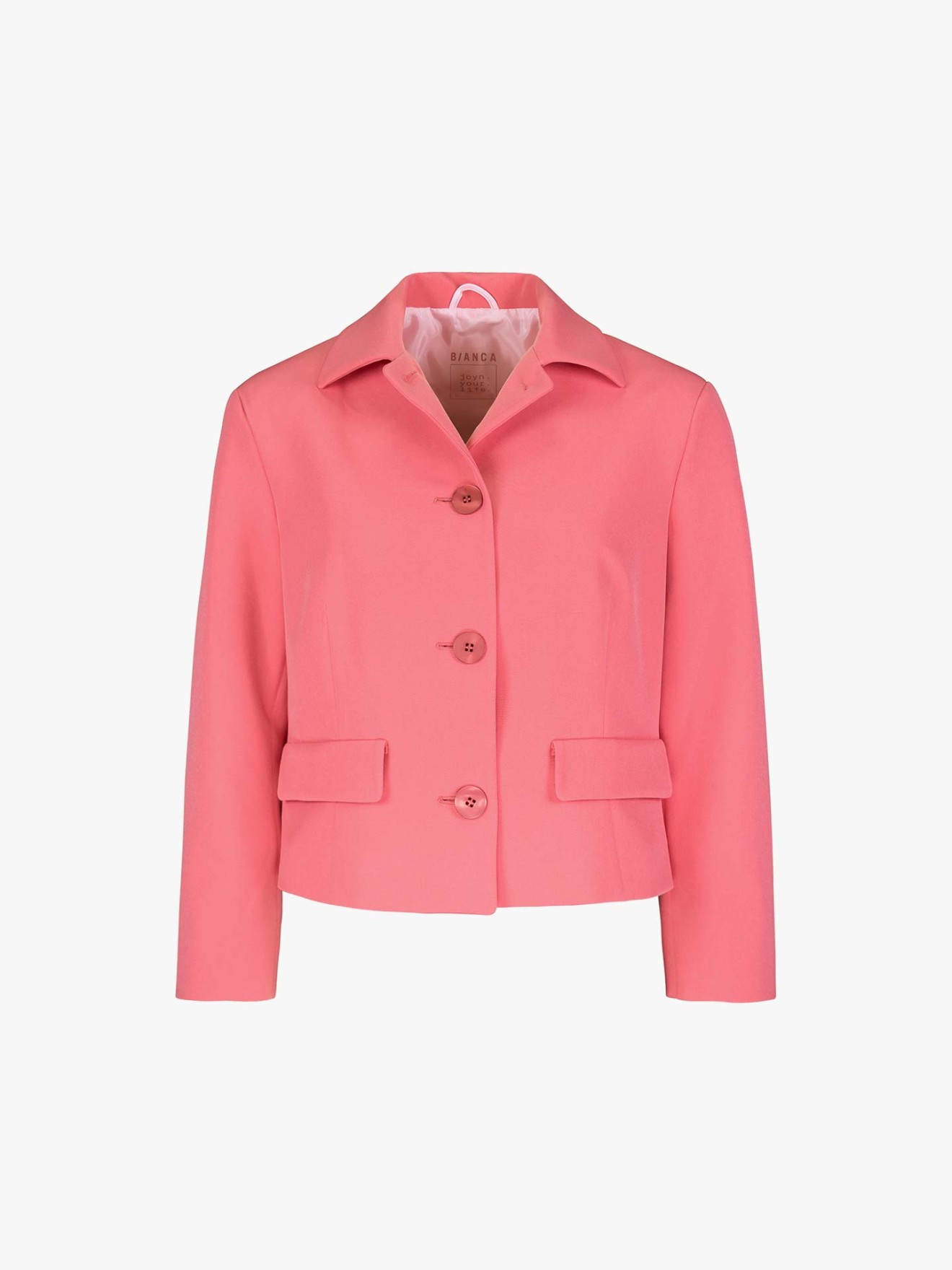 Blazer Curto com Gola de Lapela