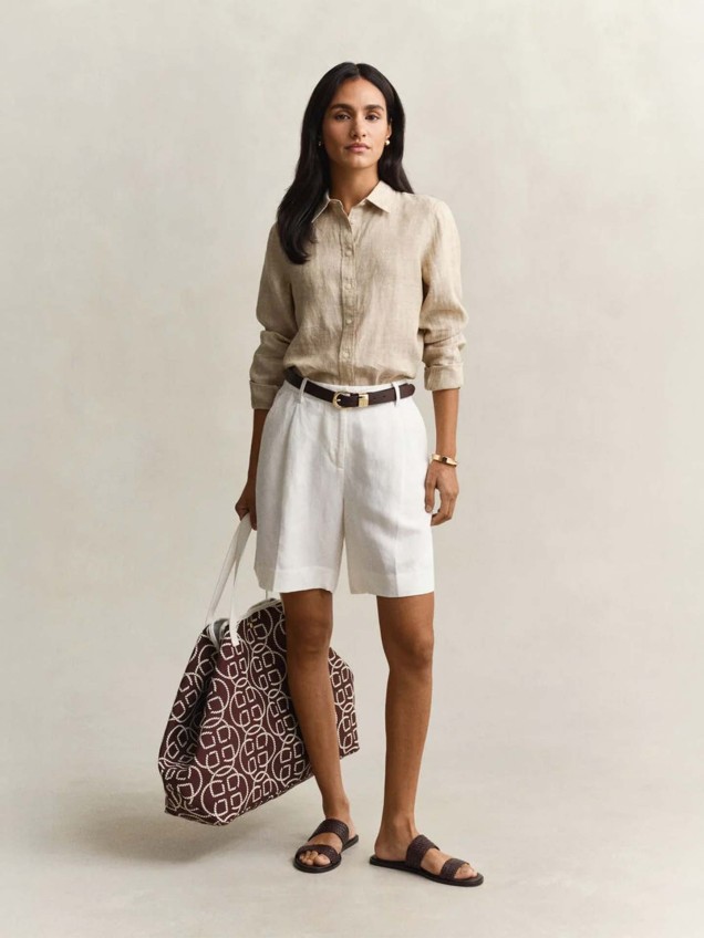 Camisa de Linho Corte Regular
