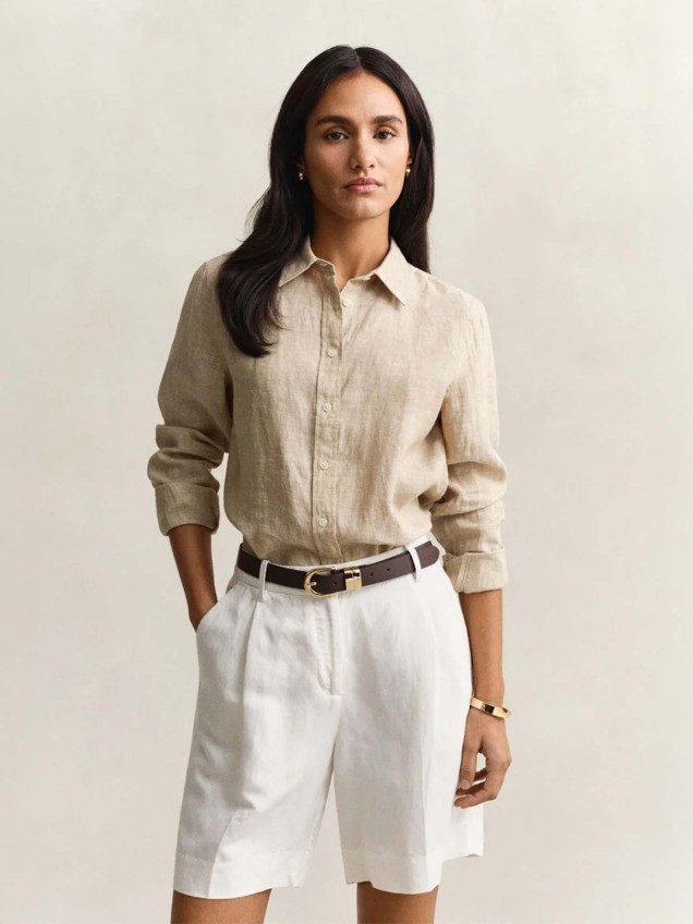 Camisa de Linho Corte Regular