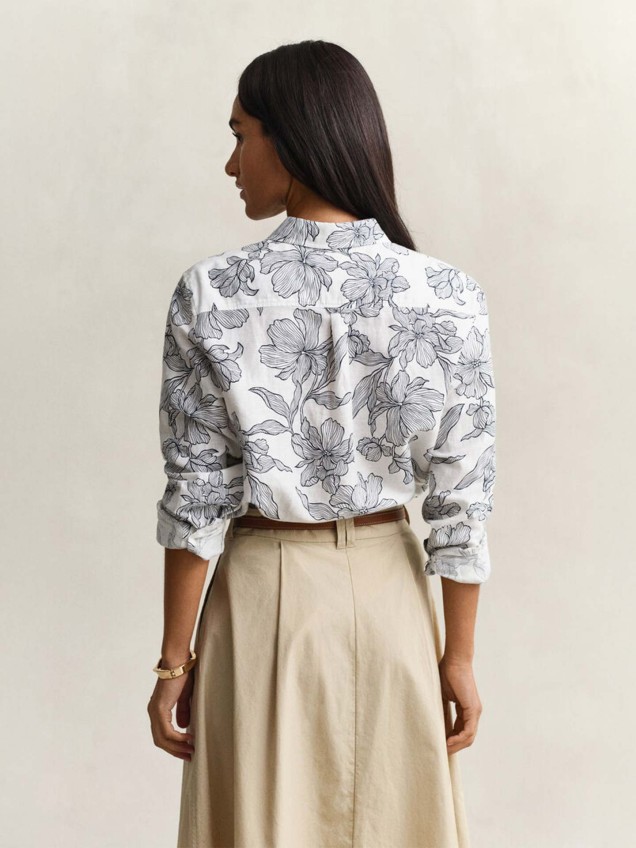 Camisa com Padrão Floral