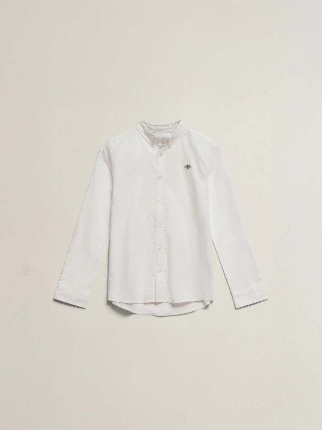 Camisa de Manga Comprida com Colarinho de Bot�es