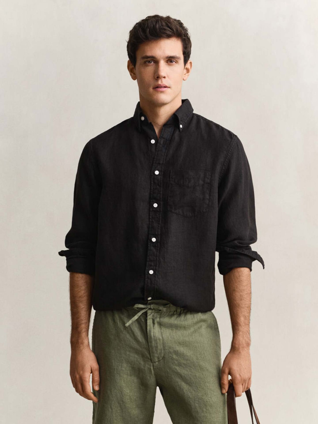 Camisa de Linho com Corte Regular