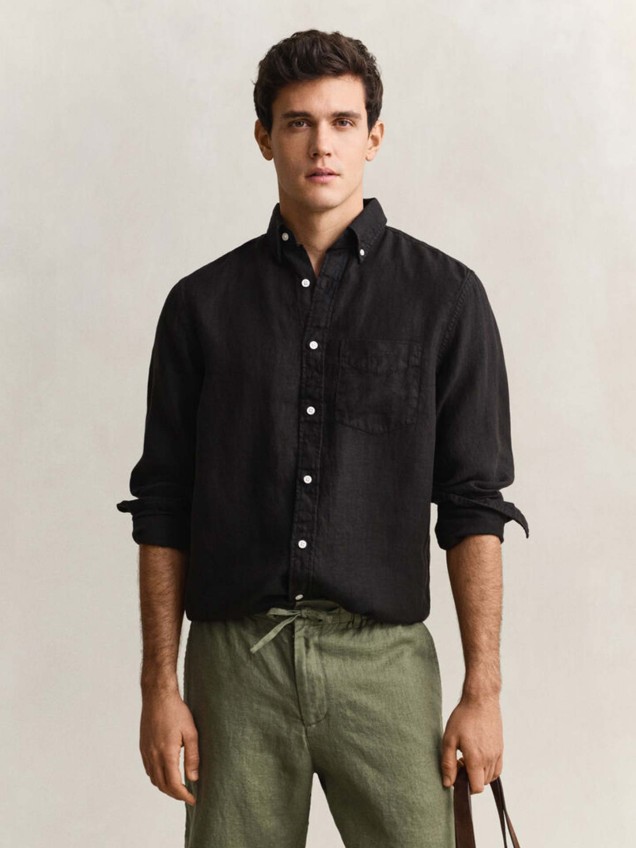 Camisa de Linho com Corte Regular