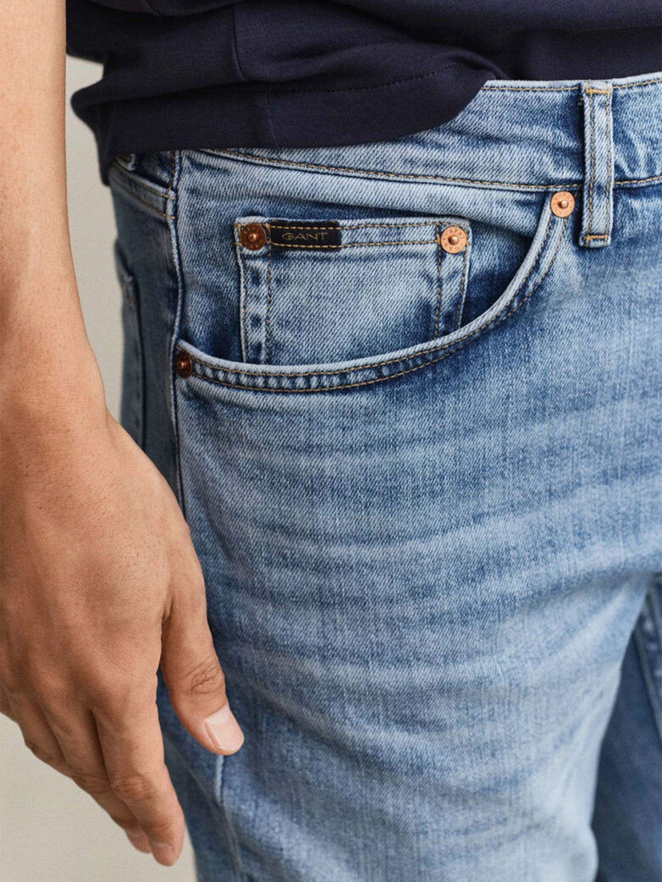 Calças de Ganga Slim Fit