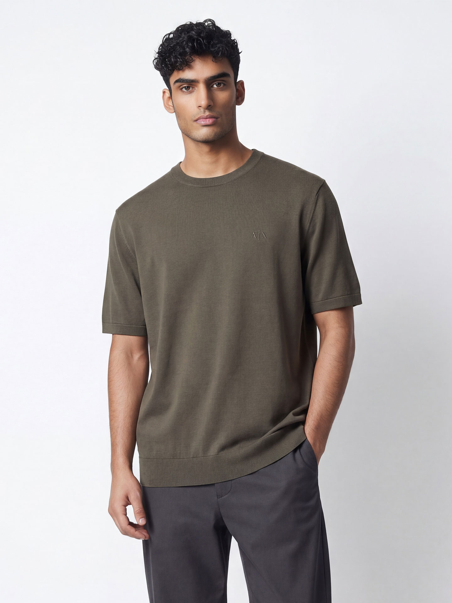 T-shirt de Malha com Bordado