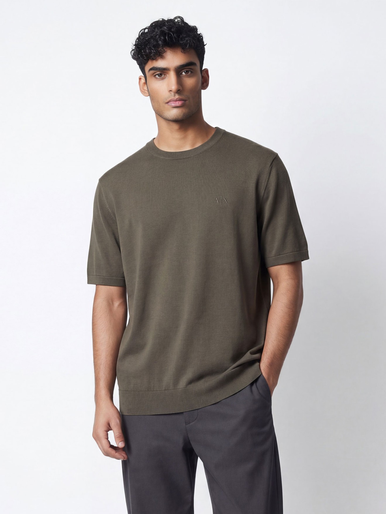 T-shirt de Malha com Bordado