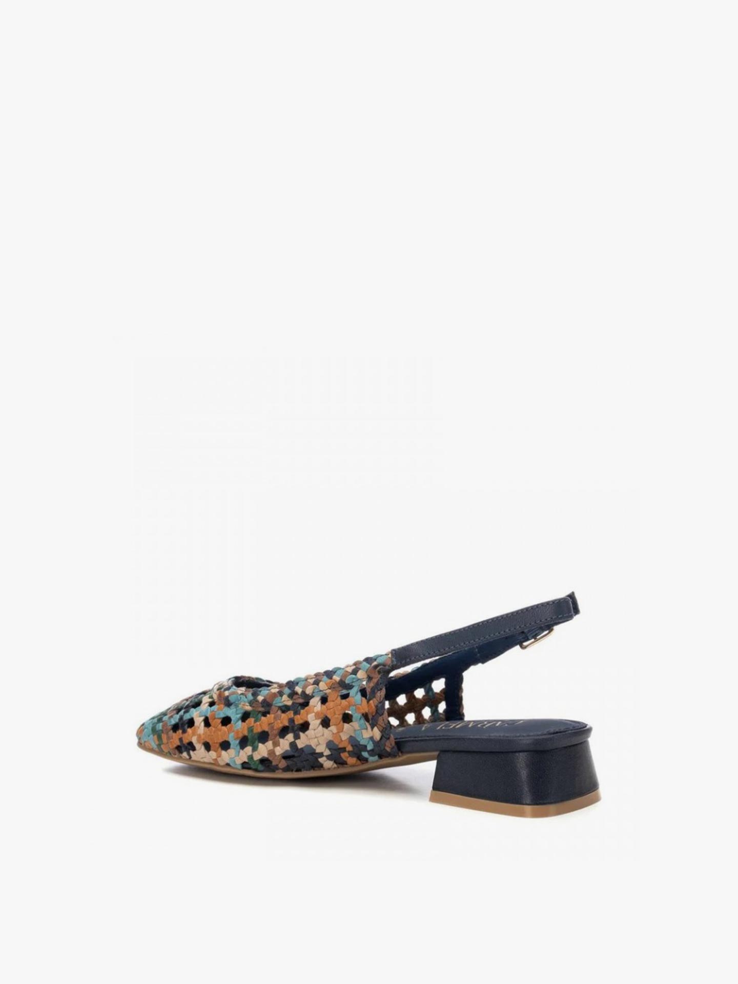 Sapatos Slingback Pele Entrelaçada
