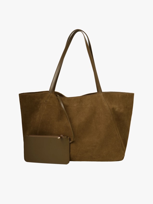 Mala Shopper em Camurça
