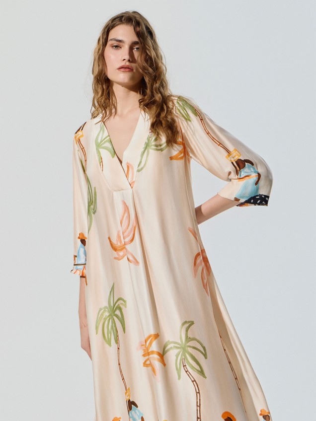 Vestido Midi Estampado