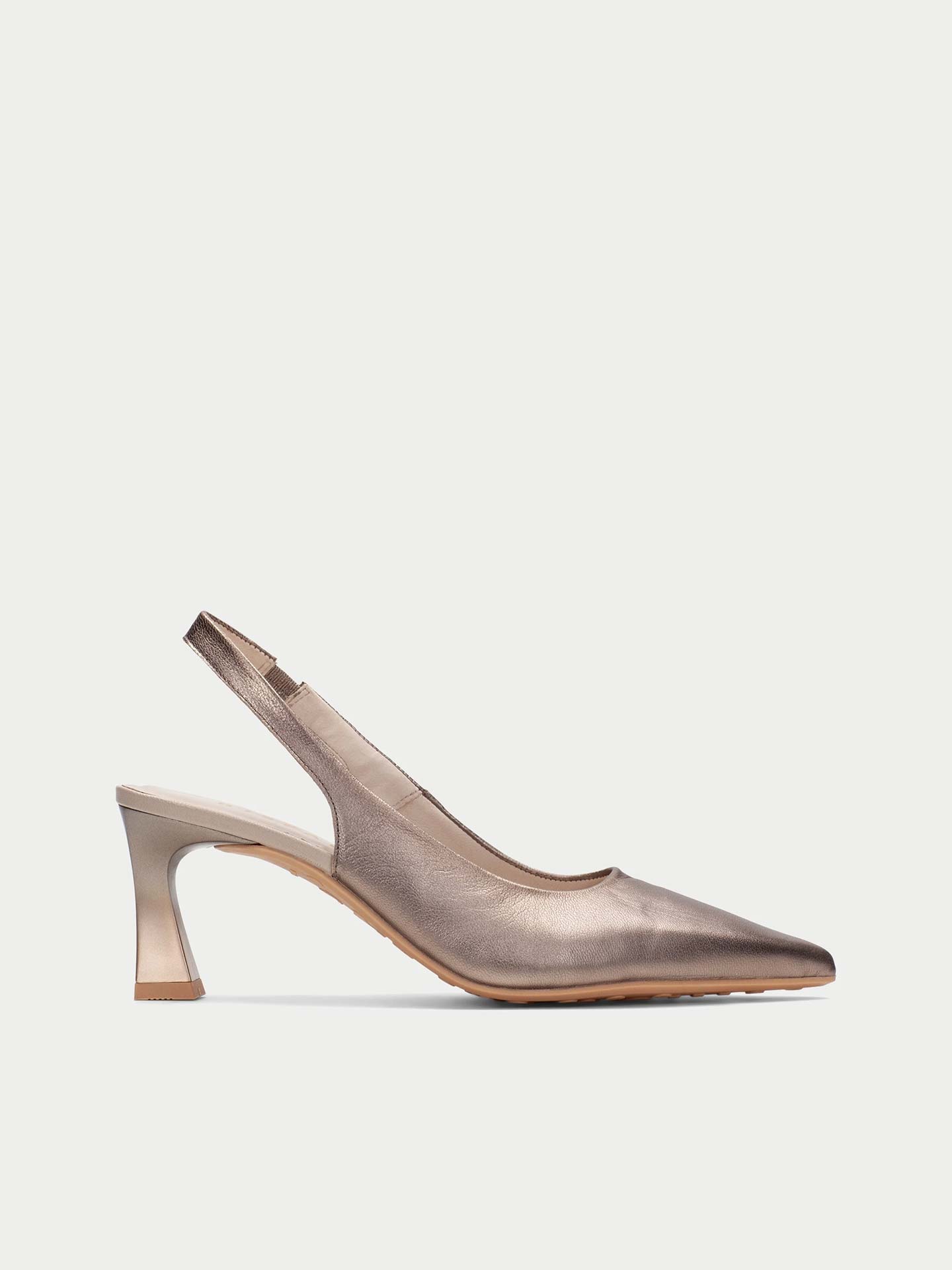 Sapato Slingback em Pele