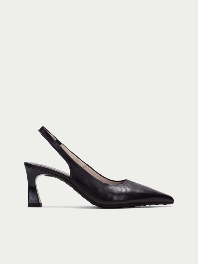 Sapato Slingback em Pele