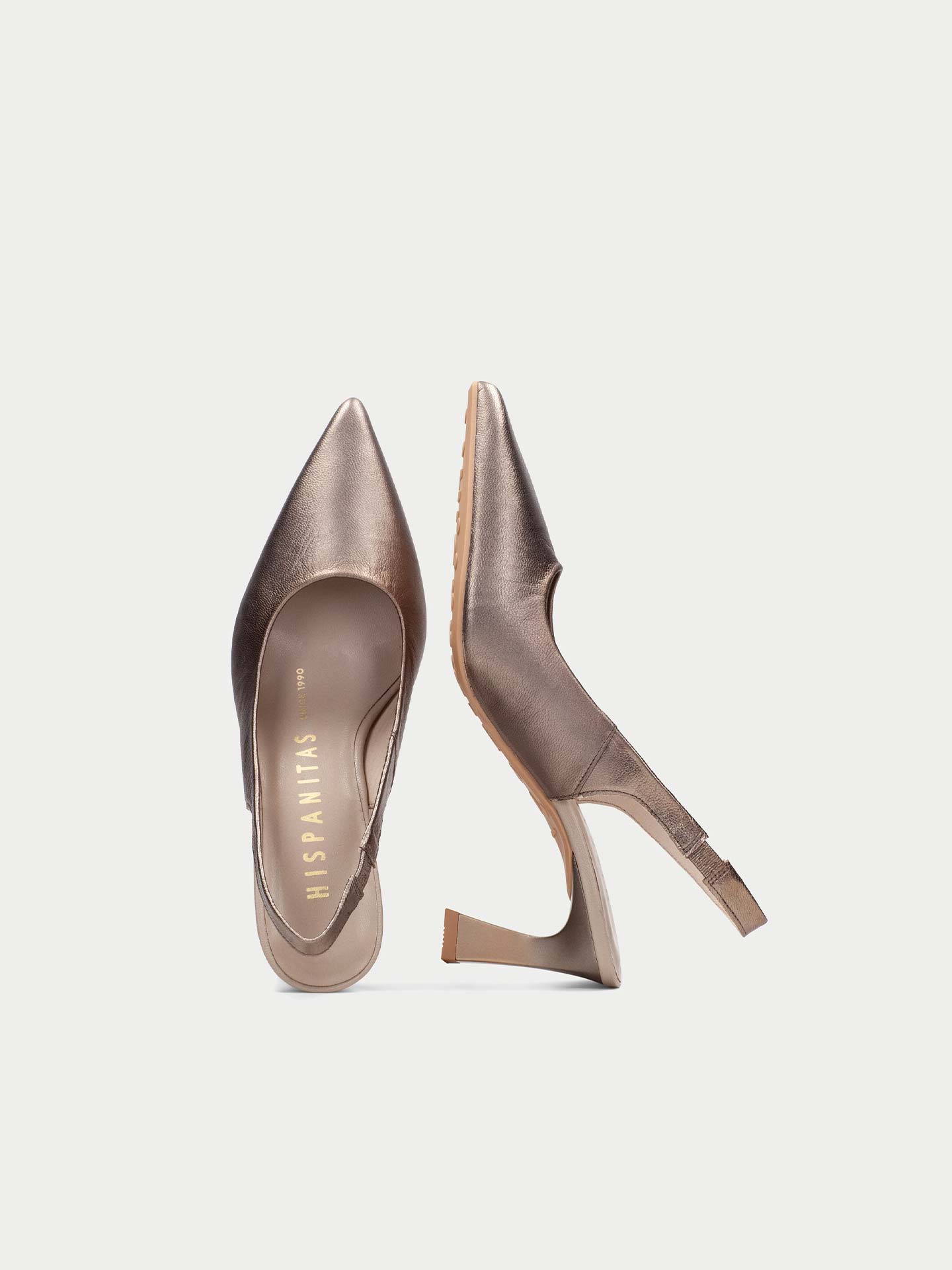 Sapato Slingback em Pele
