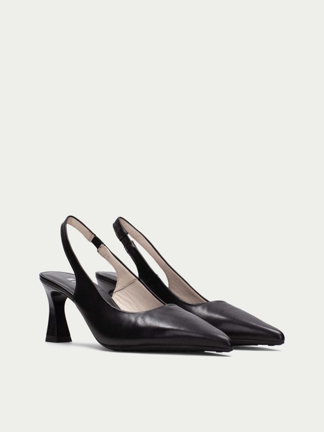 Sapato Slingback em Pele