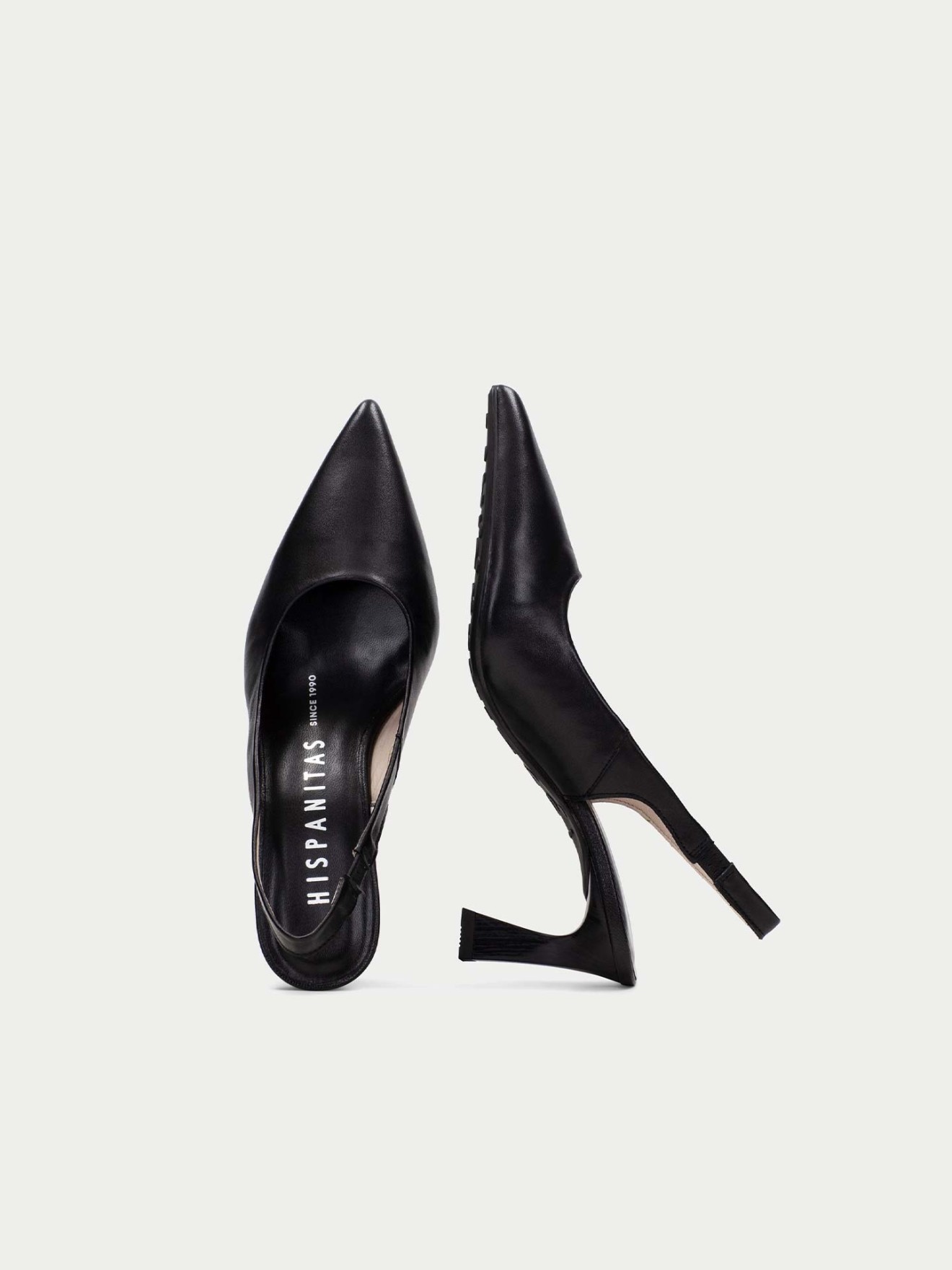 Sapato Slingback em Pele