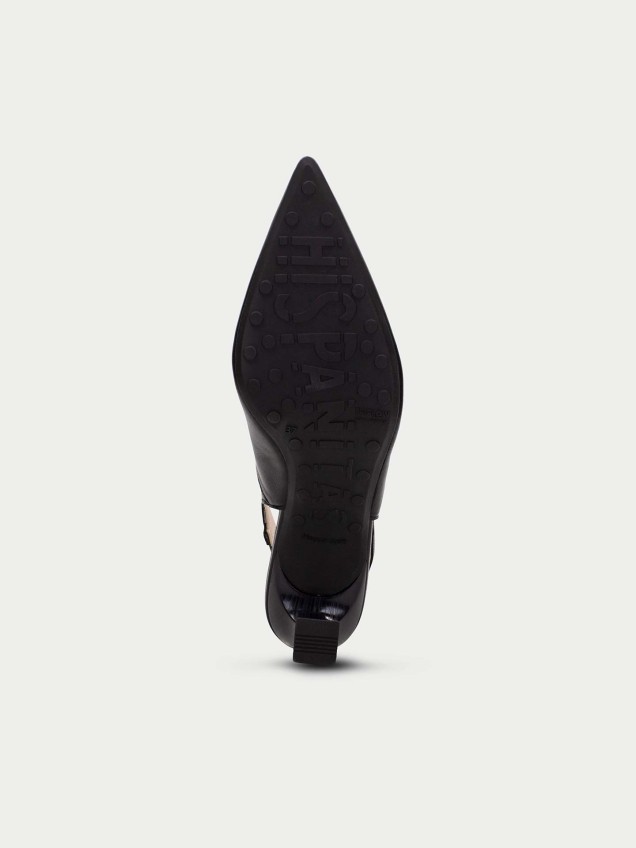Sapato Slingback em Pele
