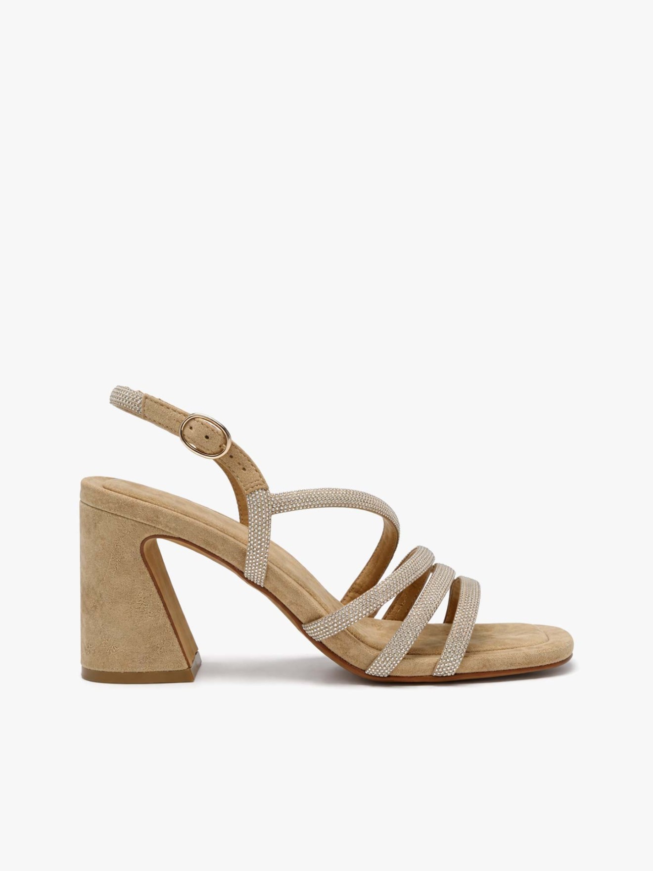 Sand�lias de Salto Bloco com Tiras