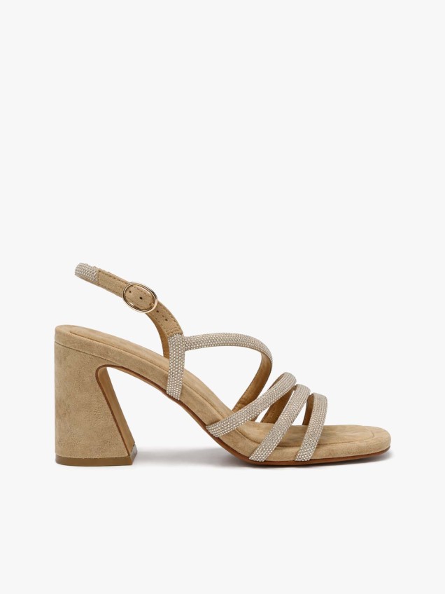 Sand�lias de Salto Bloco com Tiras