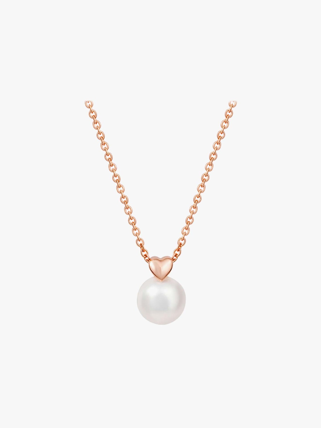 Colar Love In Rose Cora��o & P�rola