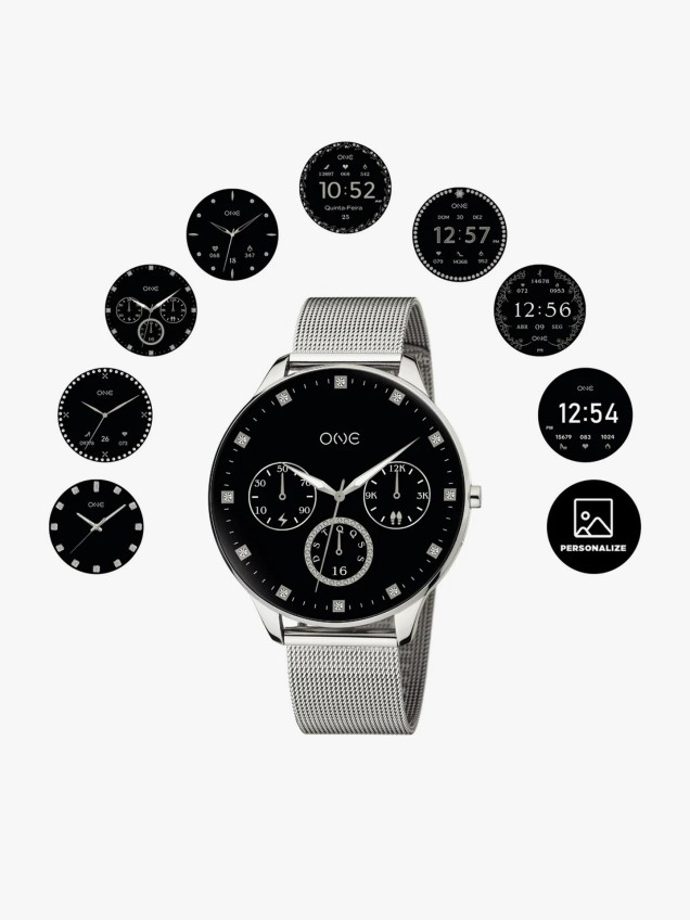 Smartwatch Slim Silver Mesh