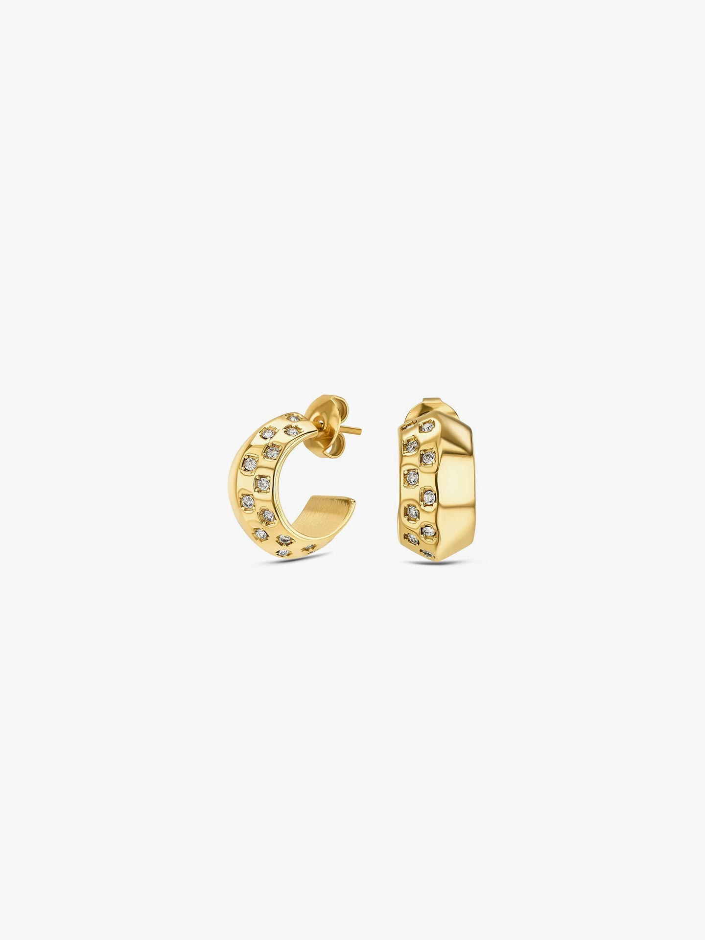 Brincos Chess Crystal Gold