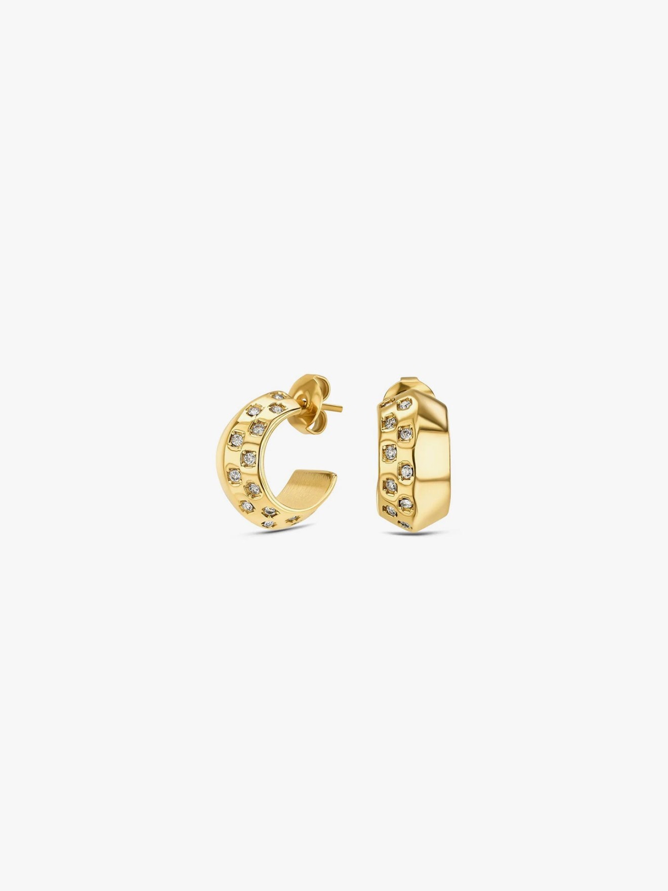Brincos Chess Crystal Gold