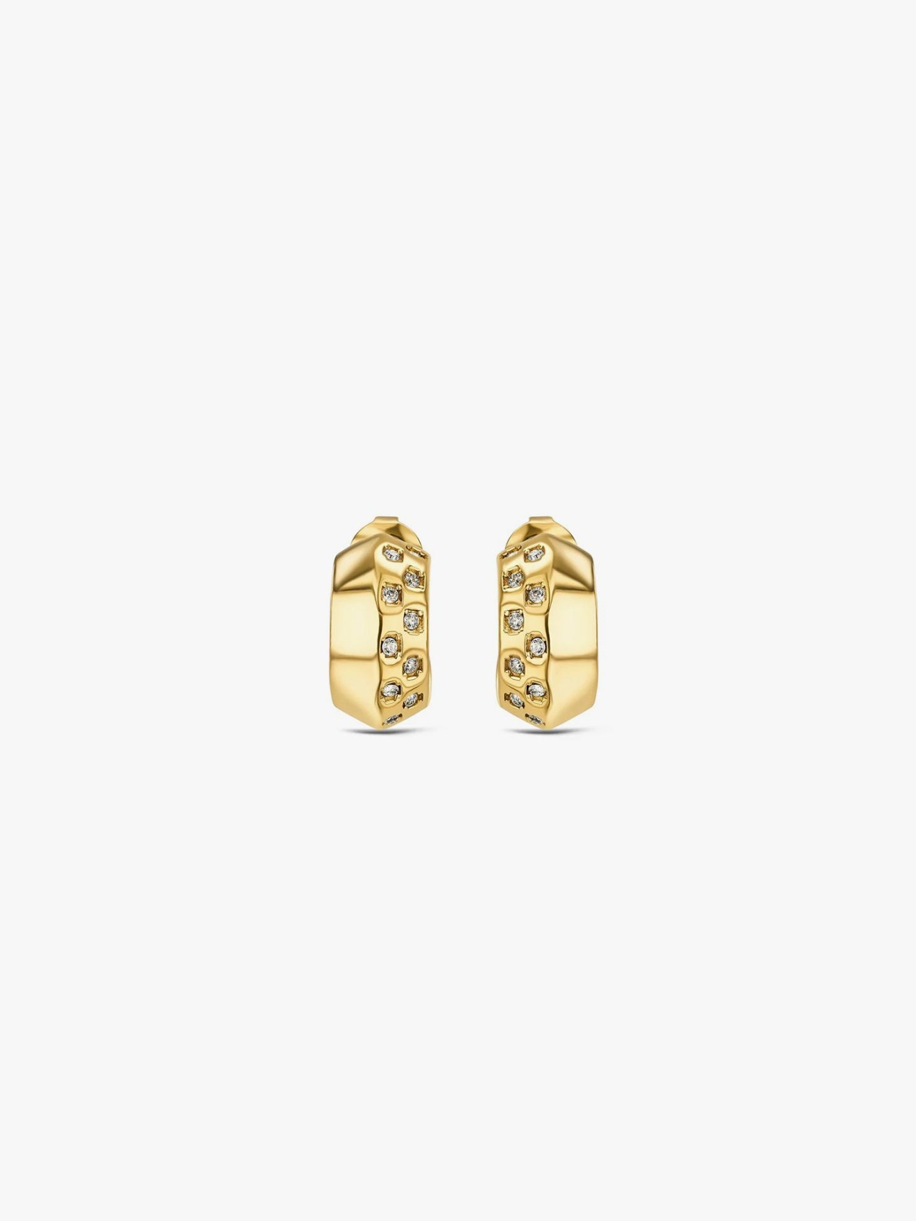 Brincos Chess Crystal Gold