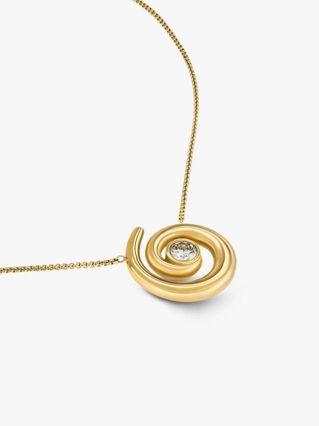 Colar Chess Spiral Gold