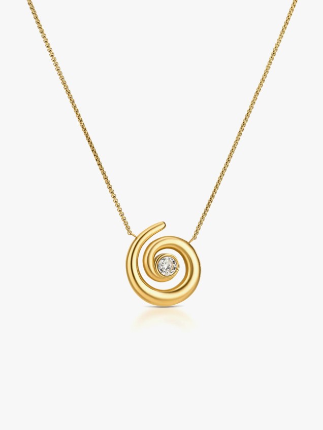 Colar Chess Spiral Gold